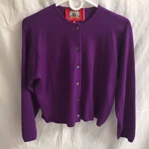 Vintage Purple Cashmere Cropped Sweater